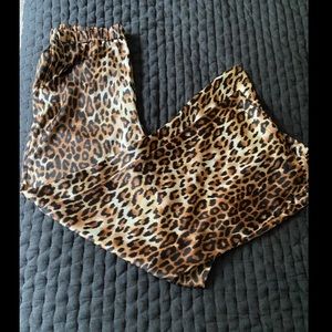 Forever 21 silk cheetah print palazzo pants